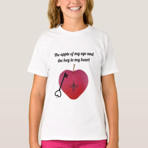 Camiseta A maçã do meu olho e a chave do meu coração