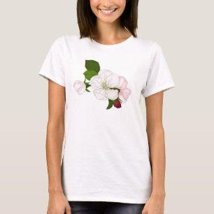Camiseta A maçã floresce. Hora do amor e romance.
