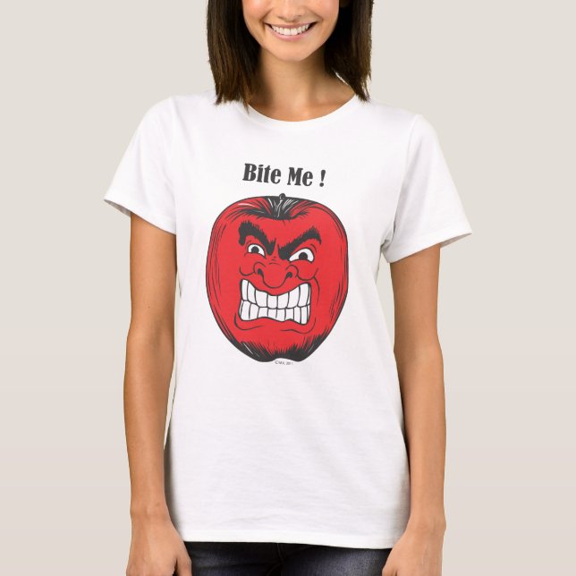 Camiseta a maçã morde-me 1.ai (Frente)