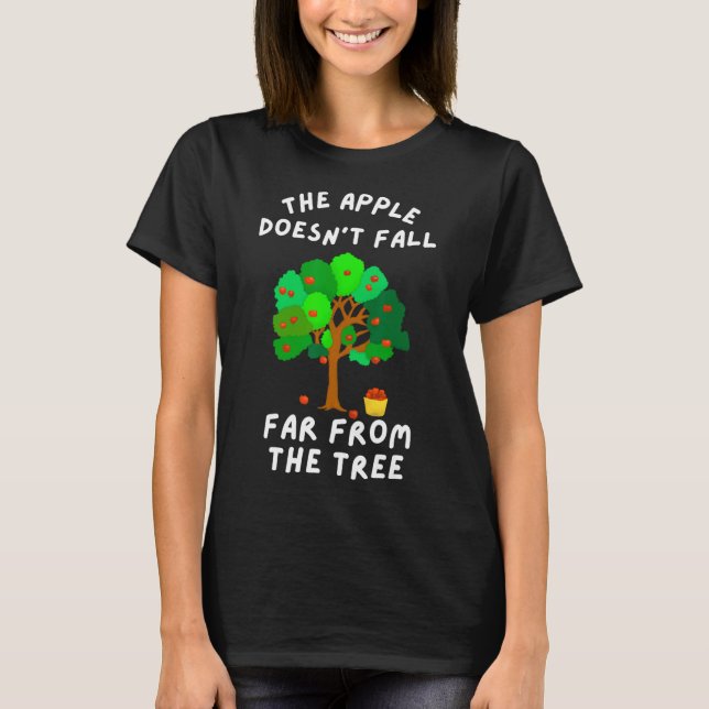 Camiseta A Maçã não cai longe da Família Tree Fun (Frente)