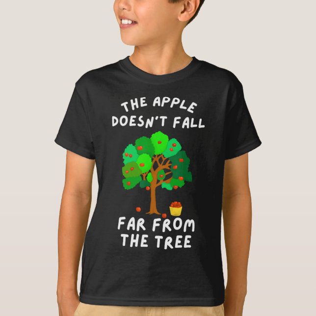 Camiseta A Maçã não cai longe da Família Tree Fun (Frente)