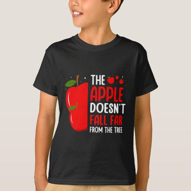 Camiseta A Maçã não cai longe da Pic da Maçã de Árvore (Frente)