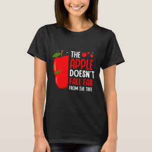Camiseta A Maçã não cai longe da Pic da Maçã de Árvore