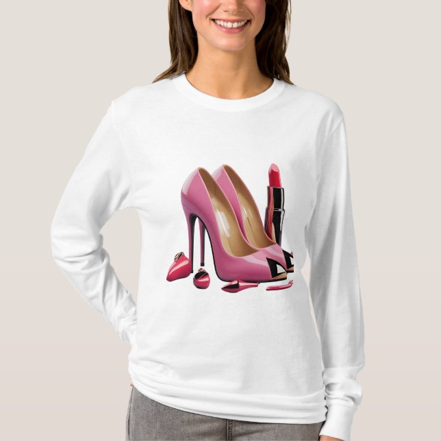 Camiseta A Mãe "Alimentada por" - Abraçando a Hillarious Ch (Frente)