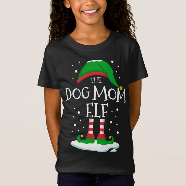 Camiseta A Mãe Cachorra A Família De Natal Que Combina Com  (Frente)