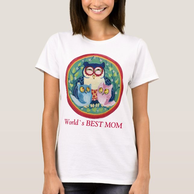 Camiseta A mãe coruja a melhor mãe (Frente)