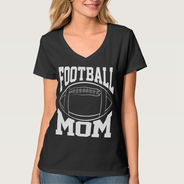 Camiseta A mãe de futebol em branco com o nome e o número d (Frente)