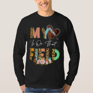 Camiseta A Mãe De Futebol Leopard O Meu Coração Está Nesse