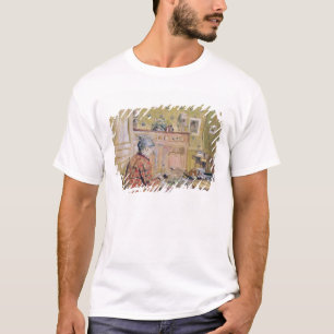 Camiseta A mãe do artista que toma o pequeno almoço,