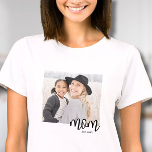 Camiseta A Mãe Estabeleceu O Presente Fotográfico
