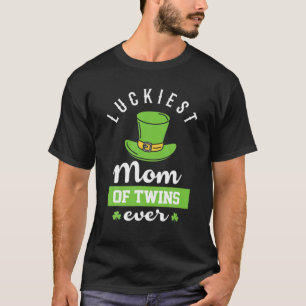 Camiseta A Mãe Mais Sortuda De Gêmeos Em Anunciação De