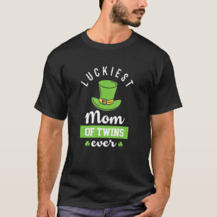 Camiseta A Mãe Mais Sortuda De Gêmeos Em Anunciação De Grav