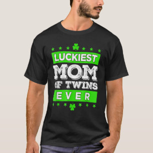 Camiseta A Mãe Mais Sortuda De Gêmeos Que Correspondem Ao D