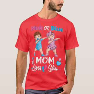 Camiseta A Mãe Rosa Ou Azul Ama-Te O Sexo Do Bebê Parte Rev