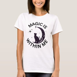 Camiseta A Magia Está Dentro de Mim Gato + Lua