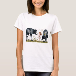 Camiseta A magia infantil e o charme dos lobos