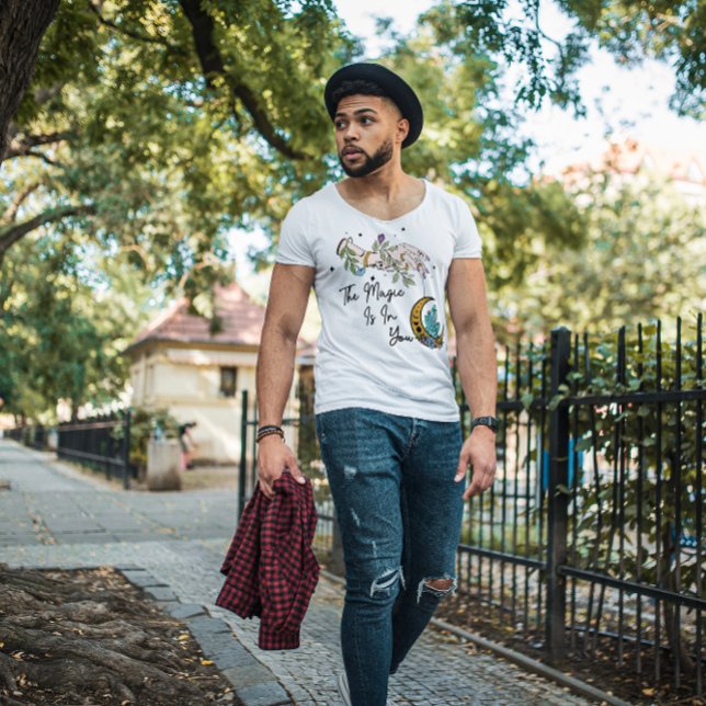 CAMISETA A MÁGICA ESTÁ NOS CRISTAIS DE INSPIRAÇÃO (Criador carregado)