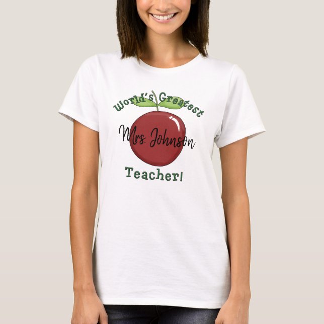 Camiseta A maior Apple Entusiasta de Professores do Mundo c (Frente)