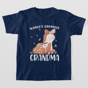 Camiseta A maior avó do mundo de Deer Doe Fawn