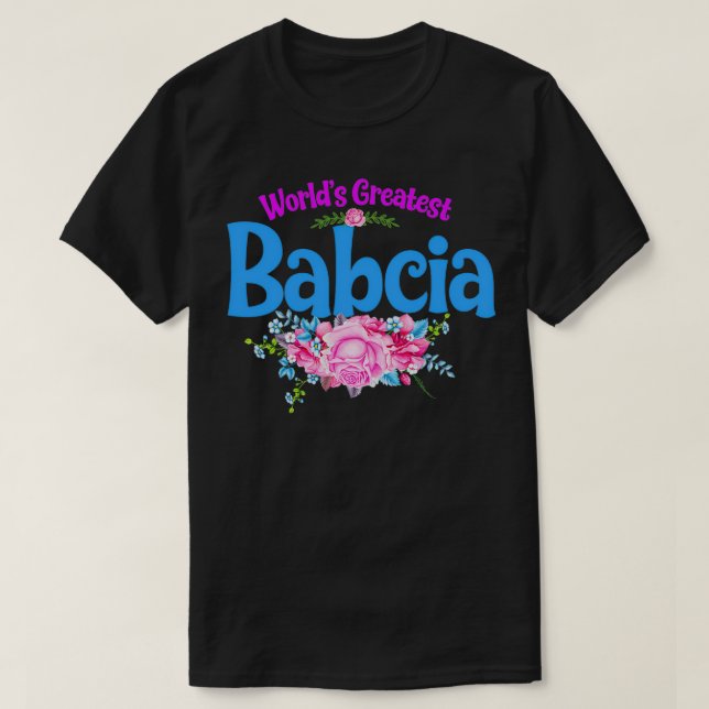 Camiseta A maior avó polonesa de Babcia do mundo (Frente do Design)