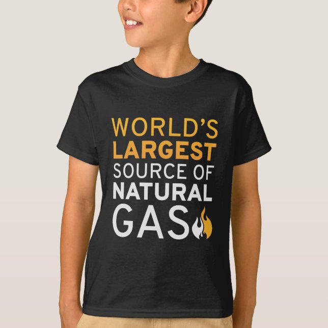 Camiseta A Maior Fonte De Gás Natural Do Mundo (Frente)