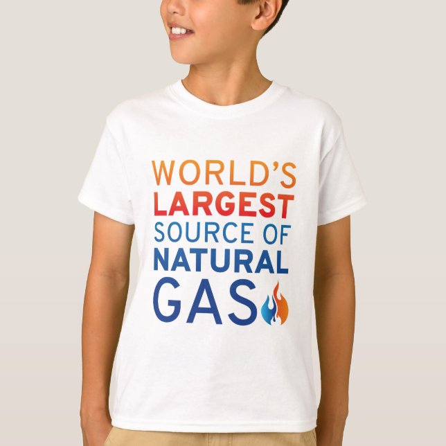 Camiseta A Maior Fonte De Gás Natural Do Mundo (Frente)