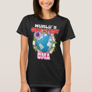 Camiseta A maior mãe do mundo na Terra orgulhosa Dia das Mã