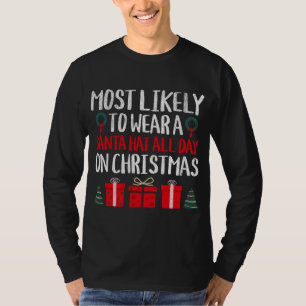 CAMISETA A MAIOR PARTE DAS VEZES VESTE UM CHAPÉU SANTA O DI