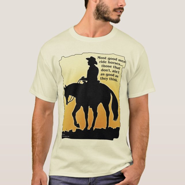 Camiseta A maioria bons de cavalos do passeio dos homens (Frente)