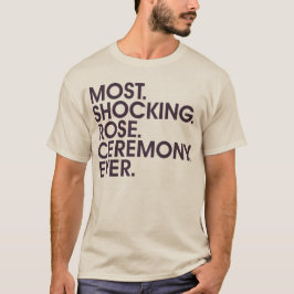 Camiseta A maioria. Choque. Aumentou. Cerimónia. Nunca.