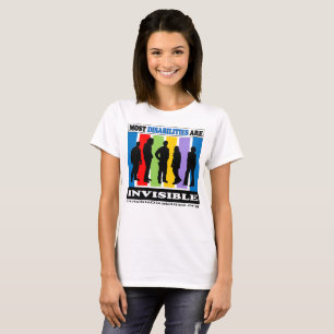 Camiseta A maioria de inabilidades são invisíveis - t-shi