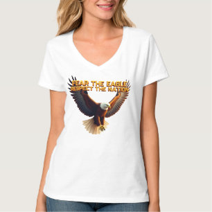 Camiseta A Majestade feroz da águia calva simboliza o espír