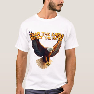 Camiseta A Majestade feroz da águia calva simboliza o espír