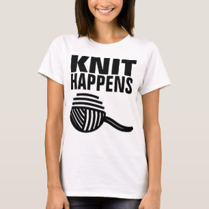 Camiseta A MALHA ACONTECE, t-shirt de confecção de malhas
