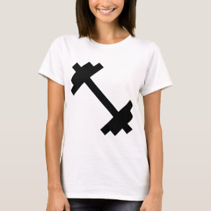 Camiseta A malhação do gym dos músculos dos barbells de