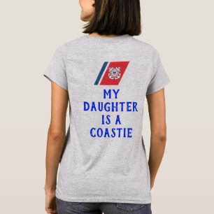 Camiseta A MAMÃ da guarda costeira minha filha é um Coast
