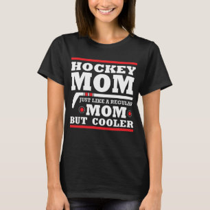 Camiseta A mamã do hóquei gosta de uma mamã regular mas 