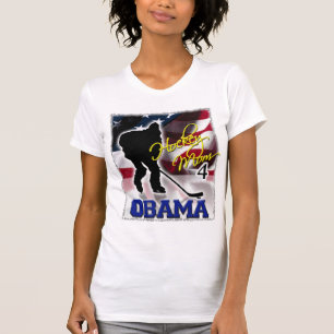 Camiseta A mamã do hóquei para Barack Obama, vota 2008