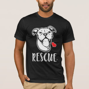 Camiseta A mamã do salvamento do desenho de Pitbull do cã