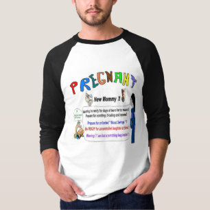 Camiseta A mamã nova grávida adverte o pai
