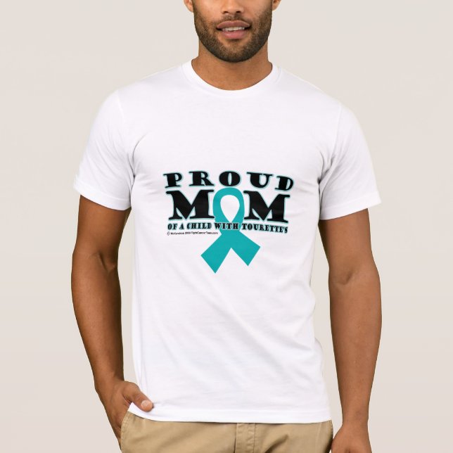 Camiseta A mamã orgulhosa de Tourette (Frente)