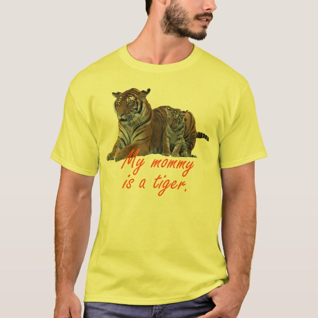 Camiseta A mamãe é um tigre - pequeno (Frente)