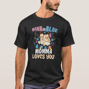 Camiseta A mamãe rosa ou azul ama você a melhor mãe de semp