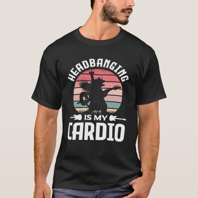 Camiseta A Manchete É A Minha Música Cardio Heavy Metal (Frente)