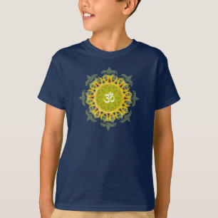 Camiseta A mandala do OM caçoa o t-shirt escuro
