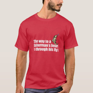 Camiseta A maneira a um coração dos fisherman´s é atrav