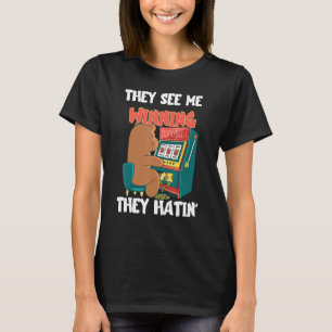 Camiseta A Máquina de Jogos do Casino Sala de Jogos Livres 