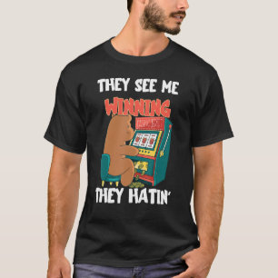 Camiseta A Máquina de Jogos do Casino Sala de Jogos Livres