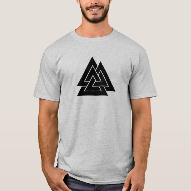 Camiseta A marca de Odin, o Valknut (Frente)