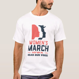 Camiseta A Marcha das Mulheres em Iowa Ouve a nossa Voz